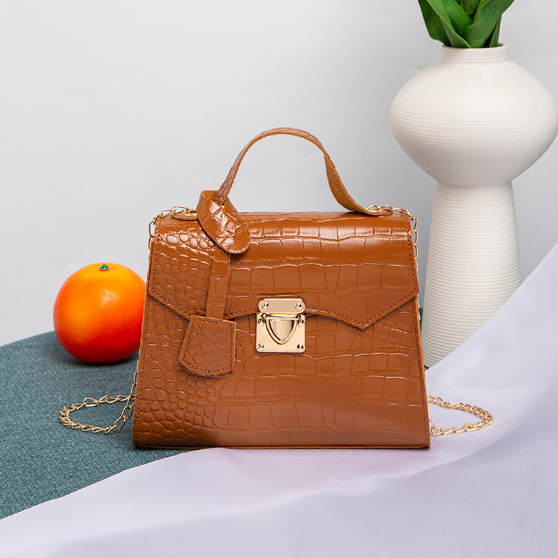 Street Fashion PU Crocodile Pattern Women's Handbag
