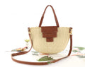 New Semicircle Paper Defense Straw Woven Bag Retro Cover Woven One-Shoulder Female Beach