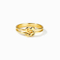 S925 Sterling Silver Mother And Daughter Double Knot Ring Female Simple