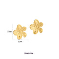 Non-fading Titanium Steel Flower Stud Earrings