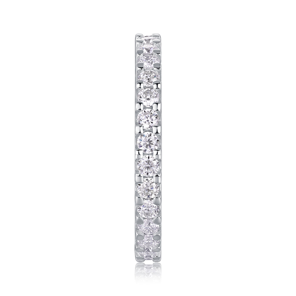 Wish - A Wedding Ring Set With Top-quality Moissanite S925 In Silver And Platinum-plated. The Ring Can Be Tested With A Diamond Pen