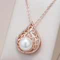 Retro Hollow Pearl Pendant Necklace For Women