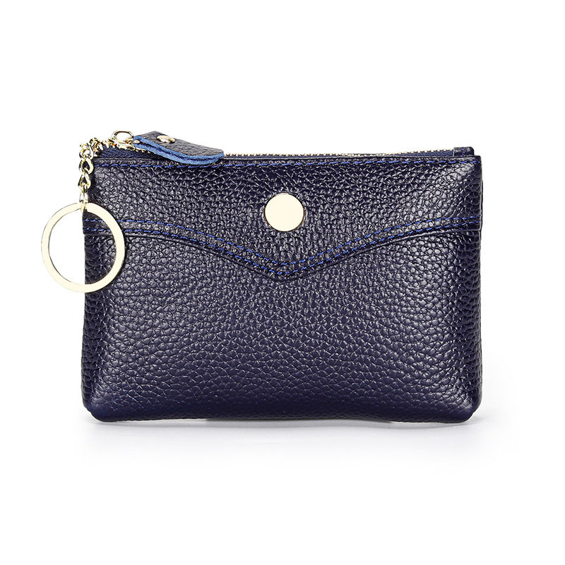 Short mini leather coin purse