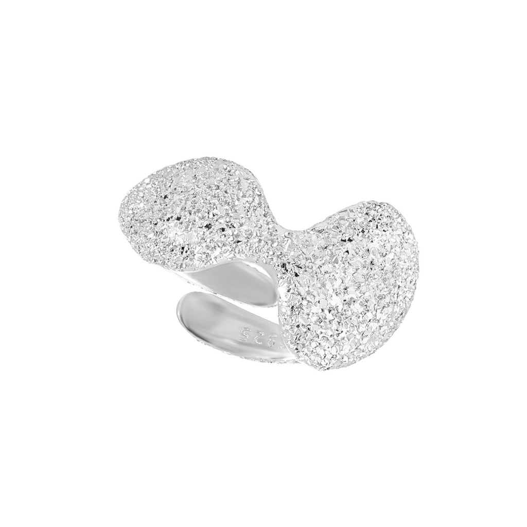 Geometric Round Frosted Ring Female Irregular Cold Wind Open Ring