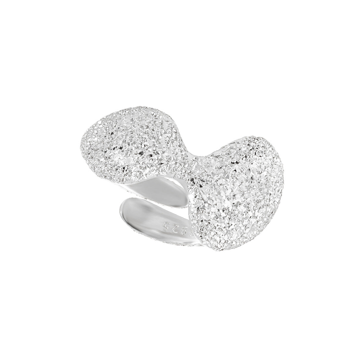 Geometric Round Frosted Ring Female Irregular Cold Wind Open Ring