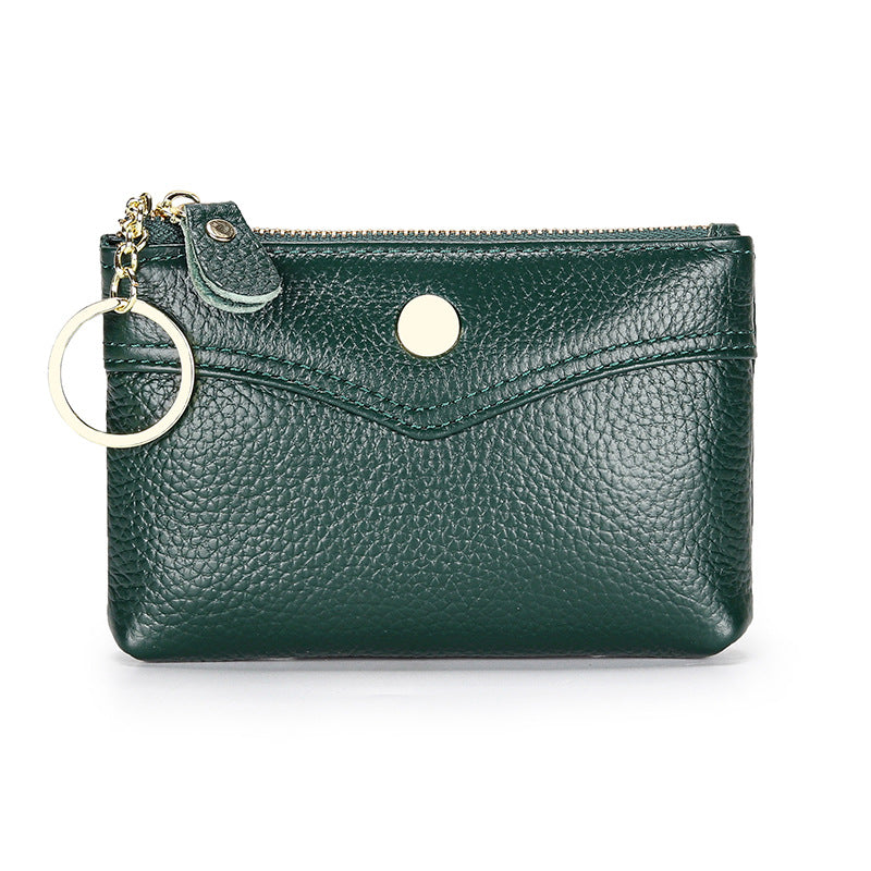 Short mini leather coin purse