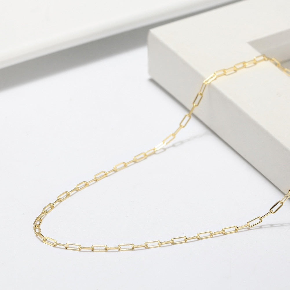 Creative Personality Sterling Silver Clip Clavicle Chain