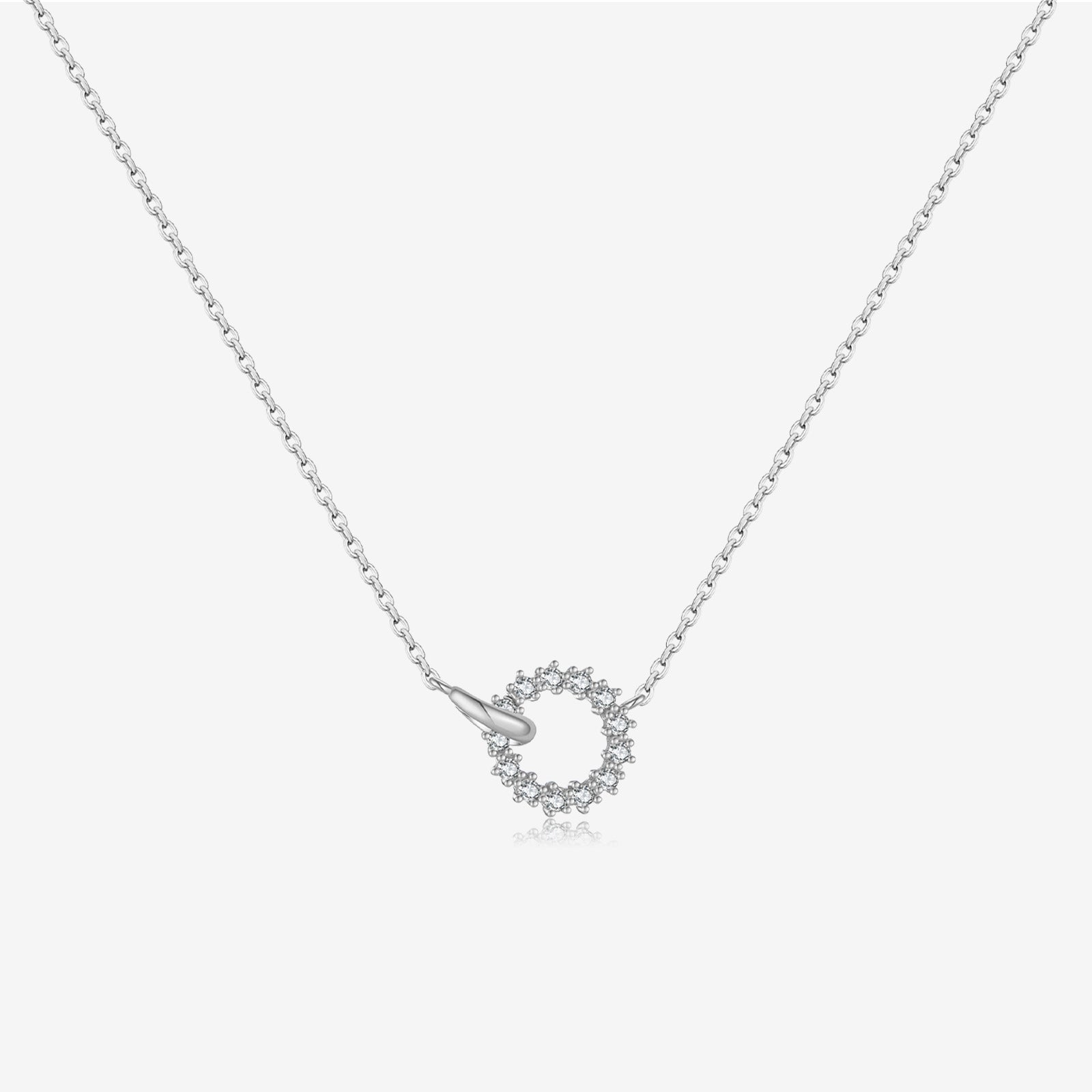 Interlocking Bracelet In 925 Sterling Silver With Micro-set Zirconia