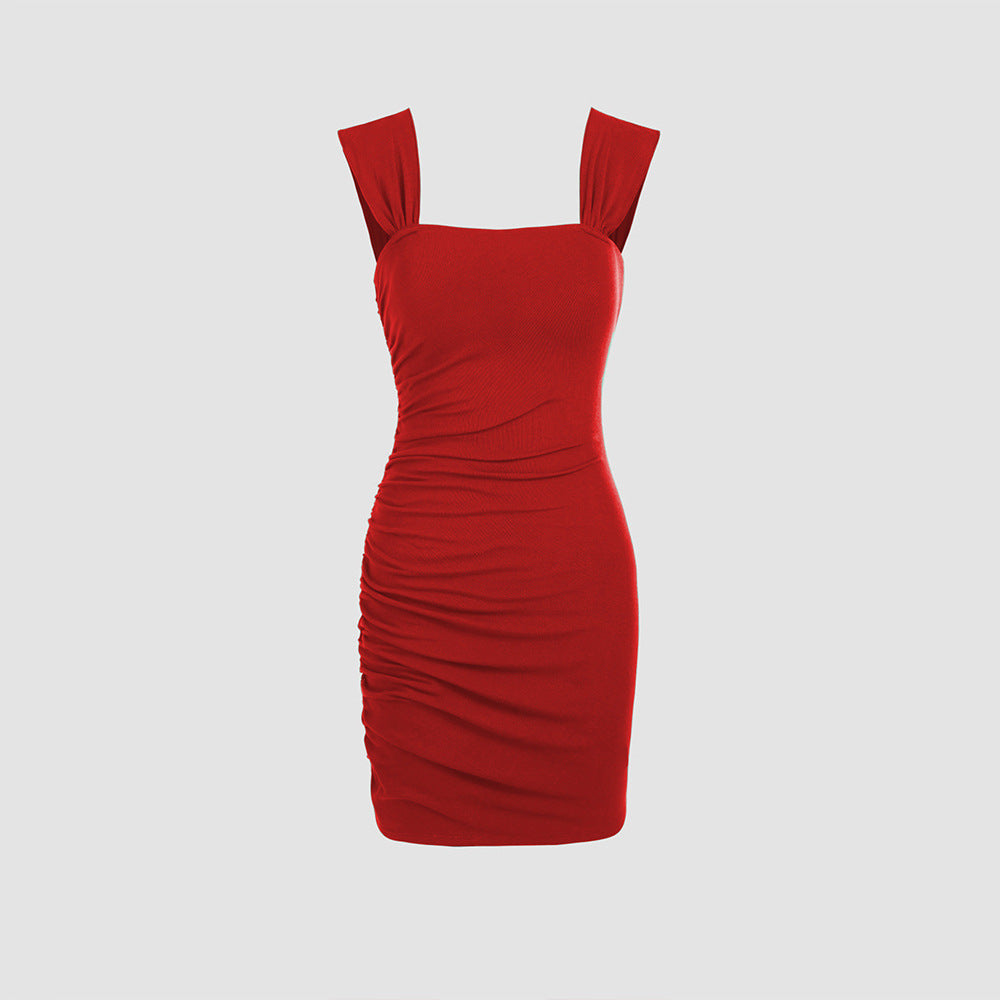 French Style Temperament Cinched Short Dress Women