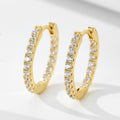 Women's 925 Sterling Silver Vintage High-End Diamond Encrusted Earrings