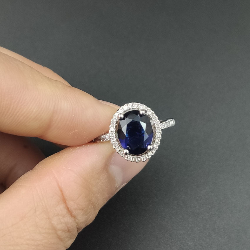 Luxury Zircon Round Ring Full Of Diamonds Ring Engagement Wedding First Ornament