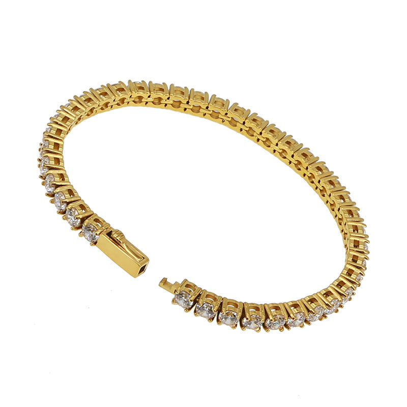 Stainless Steel 316 Tennis Chain Inlaid With Zircon