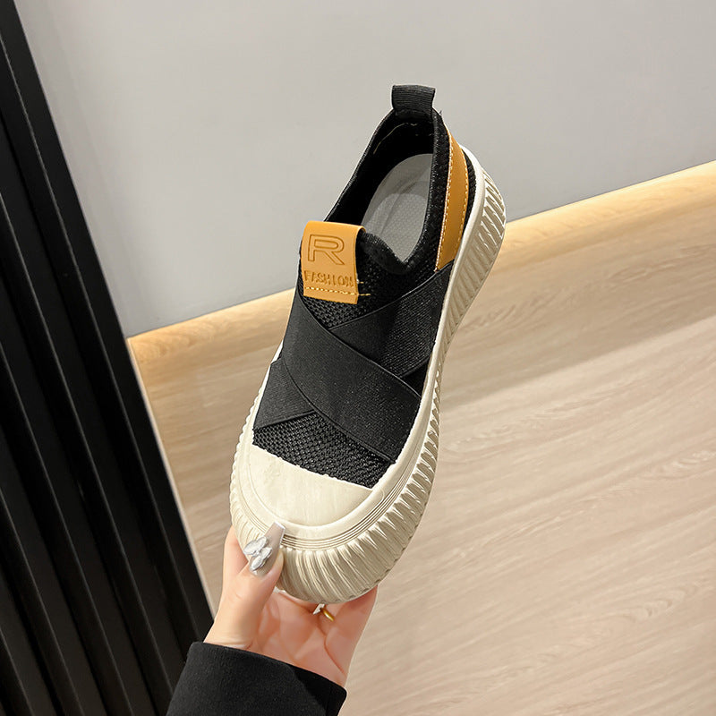 Springautumn Breathable Mesh Cookie Canvas Shoes
