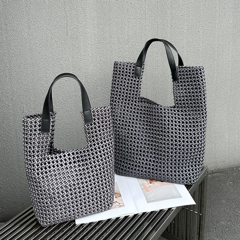 Light Luxury Hand-woven Bag Silk Satin Windmill Knot Hollow Special-interest Design
