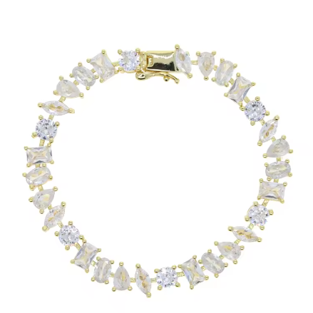 Ice Crystal Shiny Jewelry Women's Multi-geometric Tennis Bracelet