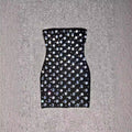 Off-shoulder Diamond-embedded Tube Top Party Dress