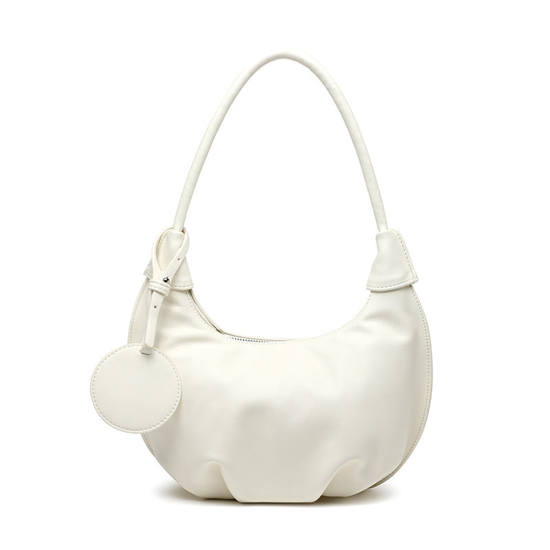 Portable Underarm Bag Leisure Soft Leather Versatile Shoulder Dumpling Bag