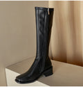 Women  New Boots But Knee Side Zipper