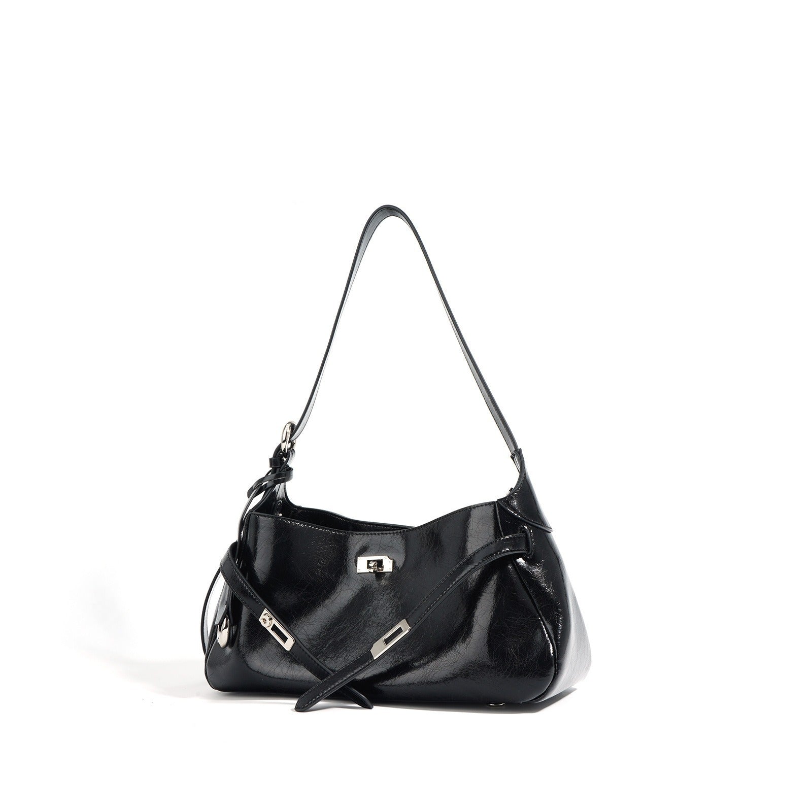 Lock Commuting Crossbody Single Shoulder Underarm Bag