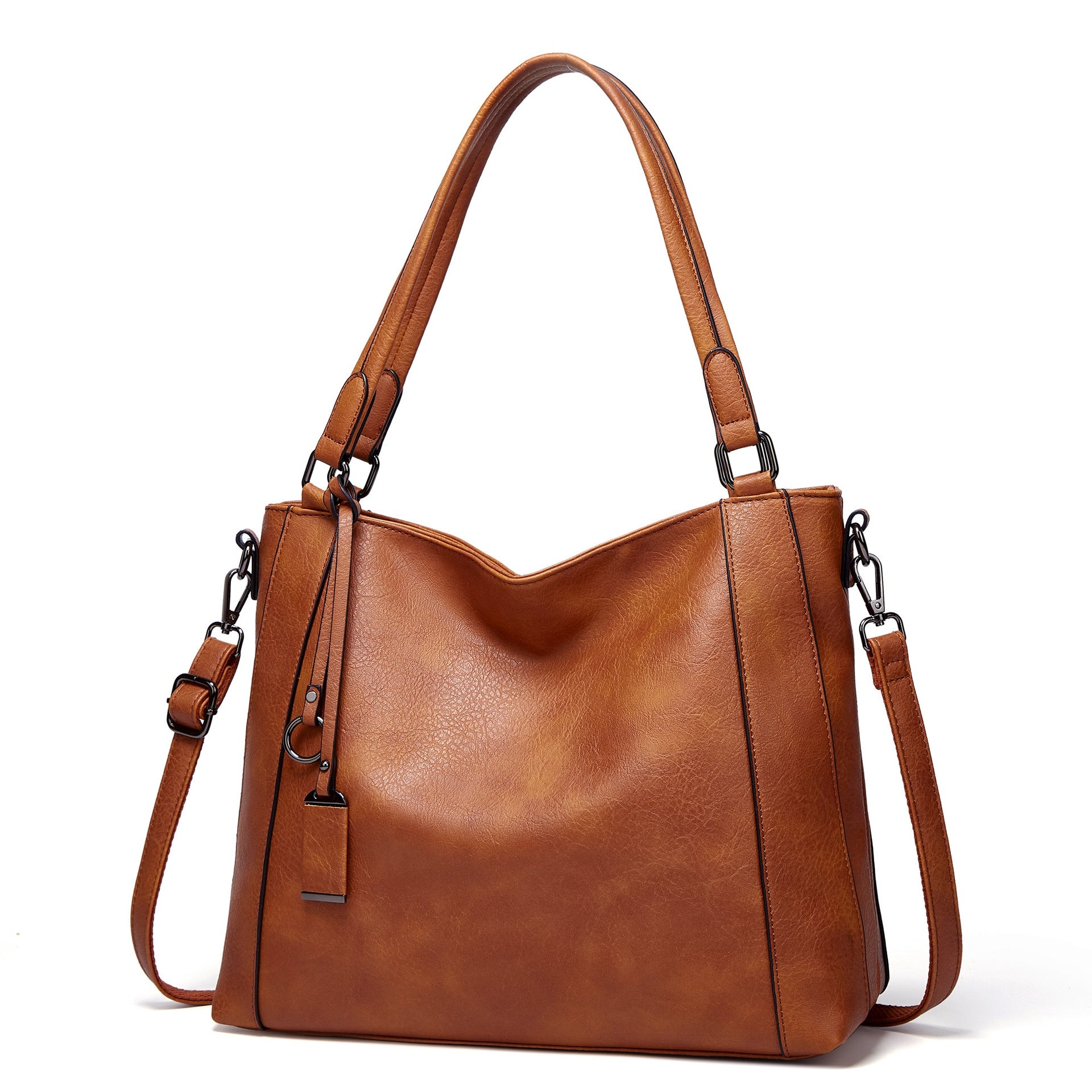 Ladies Soft Leather Portable Fashion Trend Casual Bag Shoulder Messenger Bag