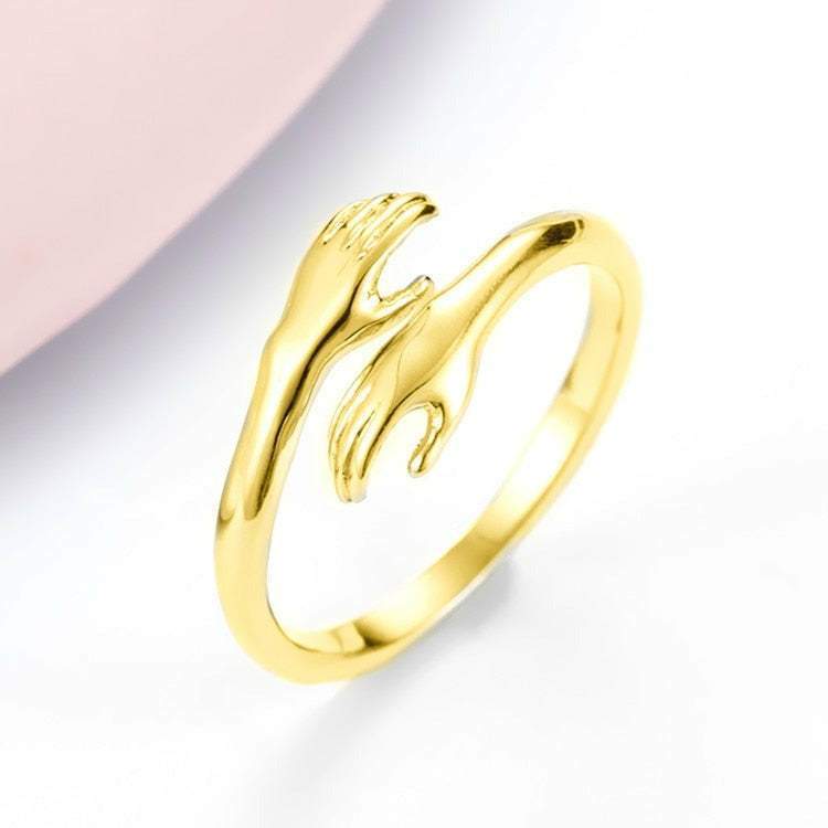 S925 Sterling Silver Hug Ring For Women Simple Fashion Forefinger