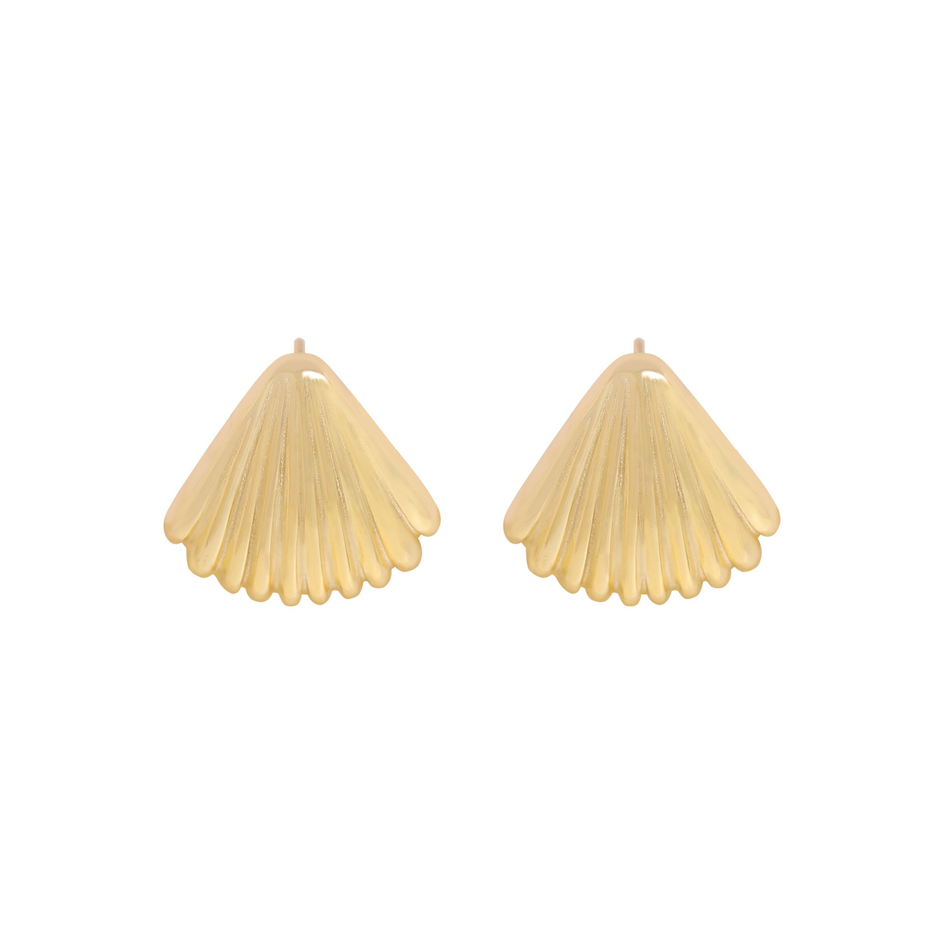 Perfect Shell Stud Stud Sterling Silver S925 Female
