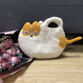 Handmade Nepalese Wool Felt DIY Cute Cat Tote Bag