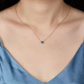 925 Silver Necklace Retro Simple Temperament Clavicle Chain Colorful Zircon Exquisite Necklace Female Accessories