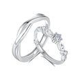 S925 Sterling Silver Green Silk Ring Couple Ring