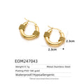 Non-fading Titanium Steel Hemp Rope Earrings
