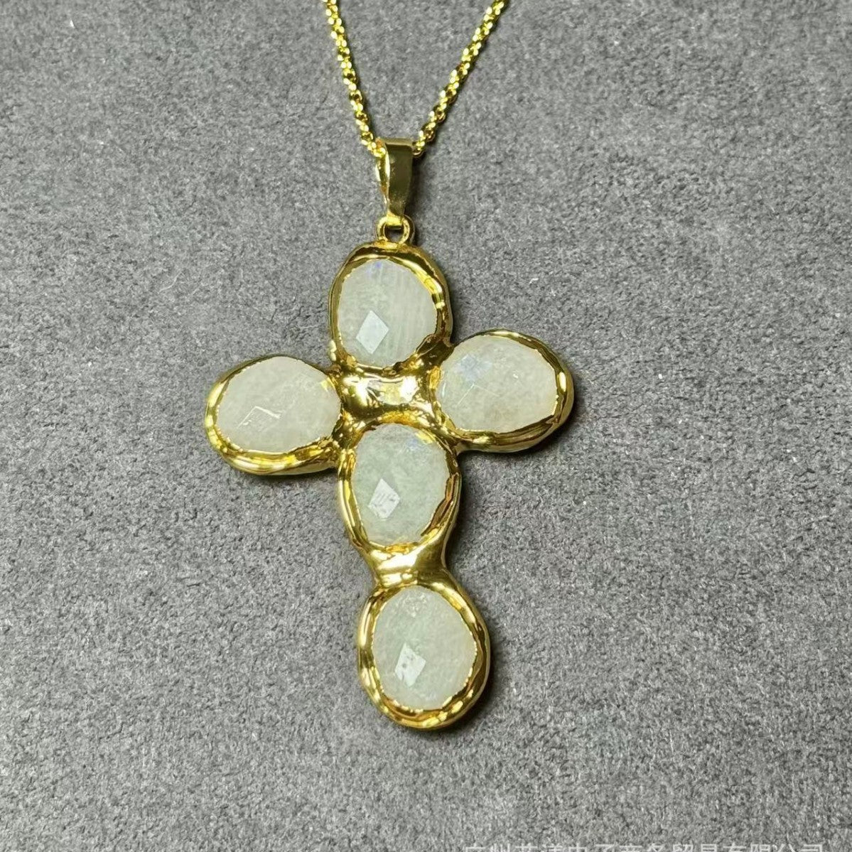 Natural Amethyst Celestial Stone Bezel-Set Pendant