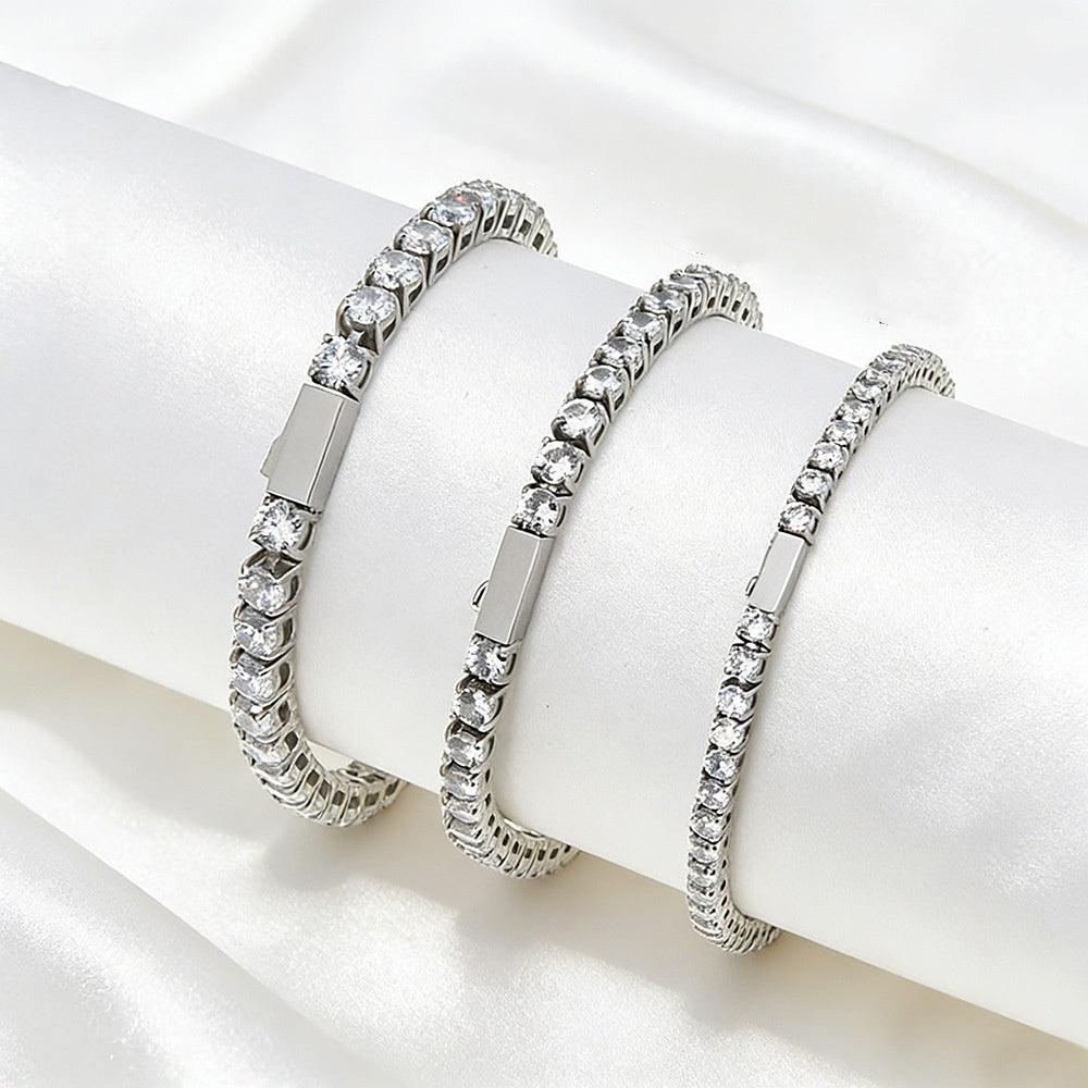 Stainless Steel 316 Tennis Chain Inlaid With Zircon