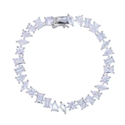 Ice Crystal Shiny Jewelry Women's Multi-geometric Tennis Bracelet