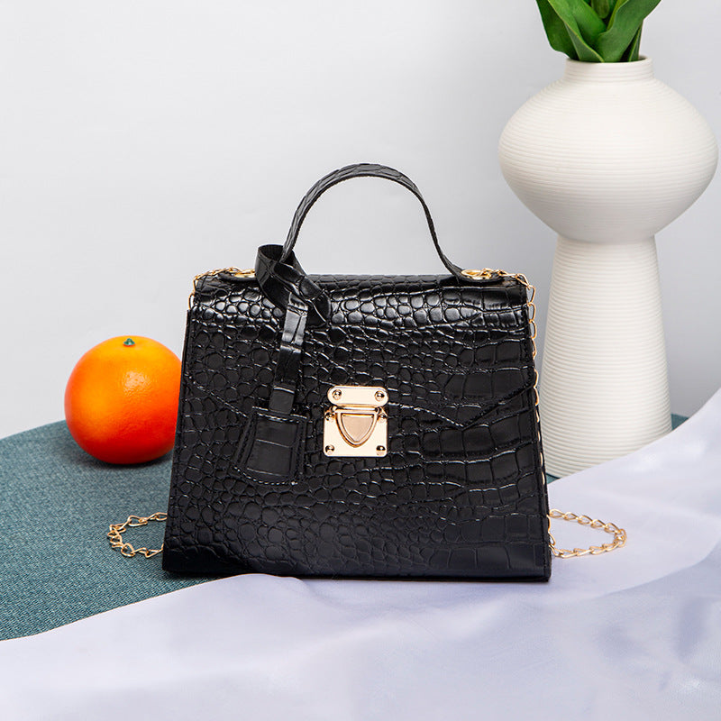 Street Fashion PU Crocodile Pattern Women's Handbag