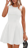 Sleeveless Solid Color Casual Dress Women