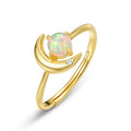 Light Luxury Star And Moon Silver Ring Female S925 Silver Plated