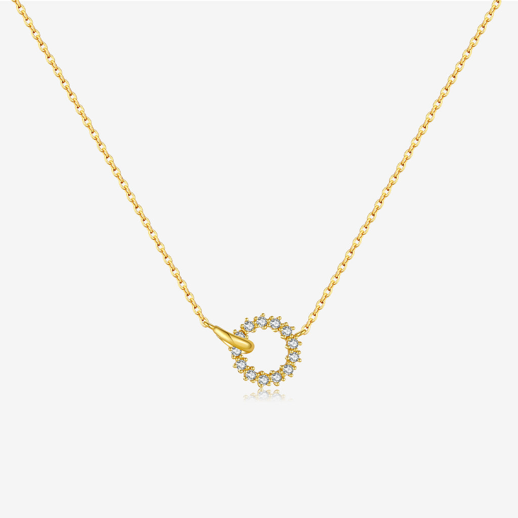 Interlocking Bracelet In 925 Sterling Silver With Micro-set Zirconia