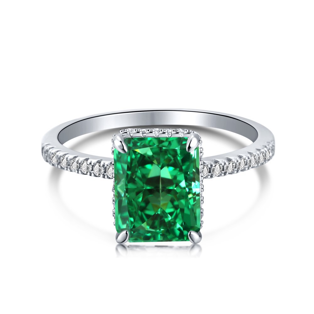S925 Sterling Silver Ring Hand Set With High Carbon Diamonds